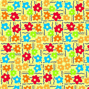 YELLOW FLOWERY SQUARES 