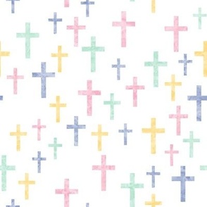 Crosses in multi watercolor - LAD19