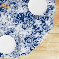 Navy Marbling  Swirls