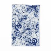 Navy Marbling  Swirls