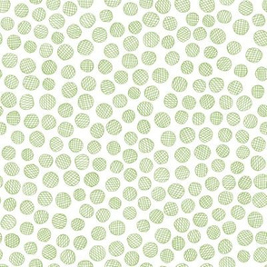 hatched pen and ink polkadots - greenery 