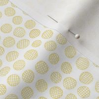 hatched pen and ink polkadots - spring gold 