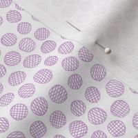 hatched pen and ink polkadots - lavender