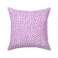 hatched pen and ink polkadots - bright plum