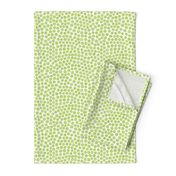 hatched pen and ink polkadots - lime green 