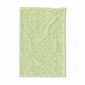 hatched pen and ink polkadots - lime green 