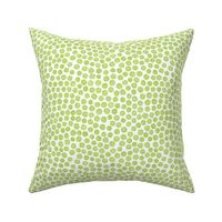 hatched pen and ink polkadots - lime green 