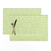 hatched pen and ink polkadots - lime green 