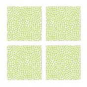 hatched pen and ink polkadots - lime green 