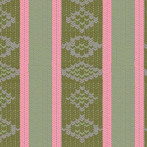 Knitted Snakeskin Stripe | Pink Morning