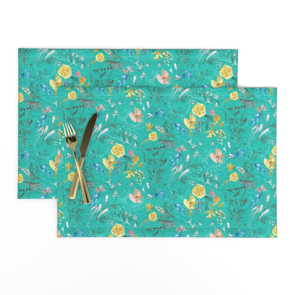Let's Go Pick Wildflowers (teal) SML 