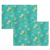 Let's Go Pick Wildflowers (teal) SML 