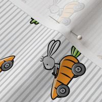 Easter Bunny Racer - Carrot Car - Grey Stripes LAD19