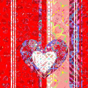 Valentines 2019: Heart on Big Stripes