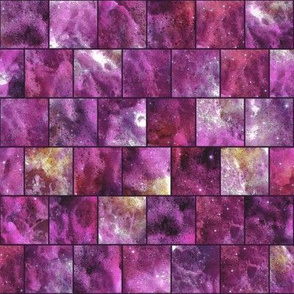 mosaic sea foam alternates rows tiles fuchsia burgundy violet