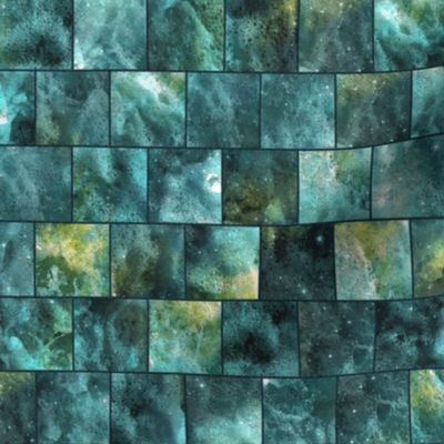 mosaic sea foam alternate rows tiles turquoise aqua