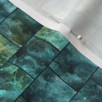 mosaic sea foam alternate rows tiles turquoise aqua