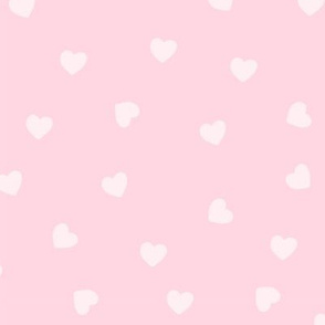 Valentines day light pink hearts on pink - Valentines Day - Valentines Day Fabric