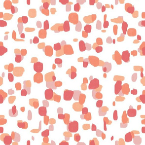 random spots coral peach pink