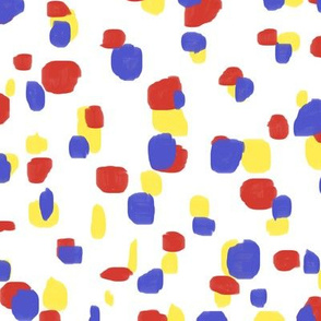 random spots in primary colors