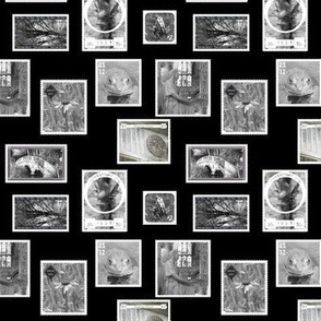 Photo Stamps in Black and White