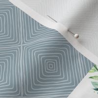 Sloth Cheater Quilt – Patchwork Blanket Baby Boy Bedding, Soft Gray Blue Green, Design MM
