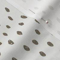 fossil dots on snow fabric - sfx1110 - dots, nursery, baby, muted, earthy, earth tones, simple, minimal, gender neutral fabric