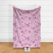 24" LARGE Vintage Magenta TINT Floral