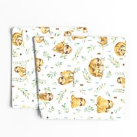 Sloths Hangin On – Children's Bedding Baby Boy Nursery, LARGE Scale