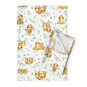 Sloths Hangin On – Children's Bedding Baby Boy Nursery, LARGE Scale