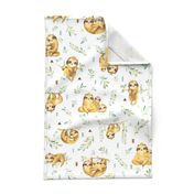 Sloths Hangin On – Children's Bedding Baby Boy Nursery, LARGE Scale