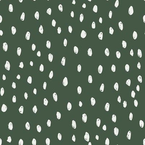 hunter green dots fabric - sfx0315 - dots fabric, neutral fabric, baby fabric, nursery fabric, cute baby fabric 