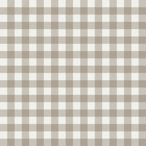 taupe check fabric - sfx0906 - 1/2" squares - check fabric, neutral plaid, plaid fabric, buffalo plaid 