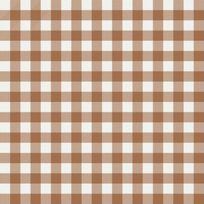 pecan check fabric - sfx1336- 1/2" squares - check fabric, neutral plaid, plaid fabric, buffalo plaid 