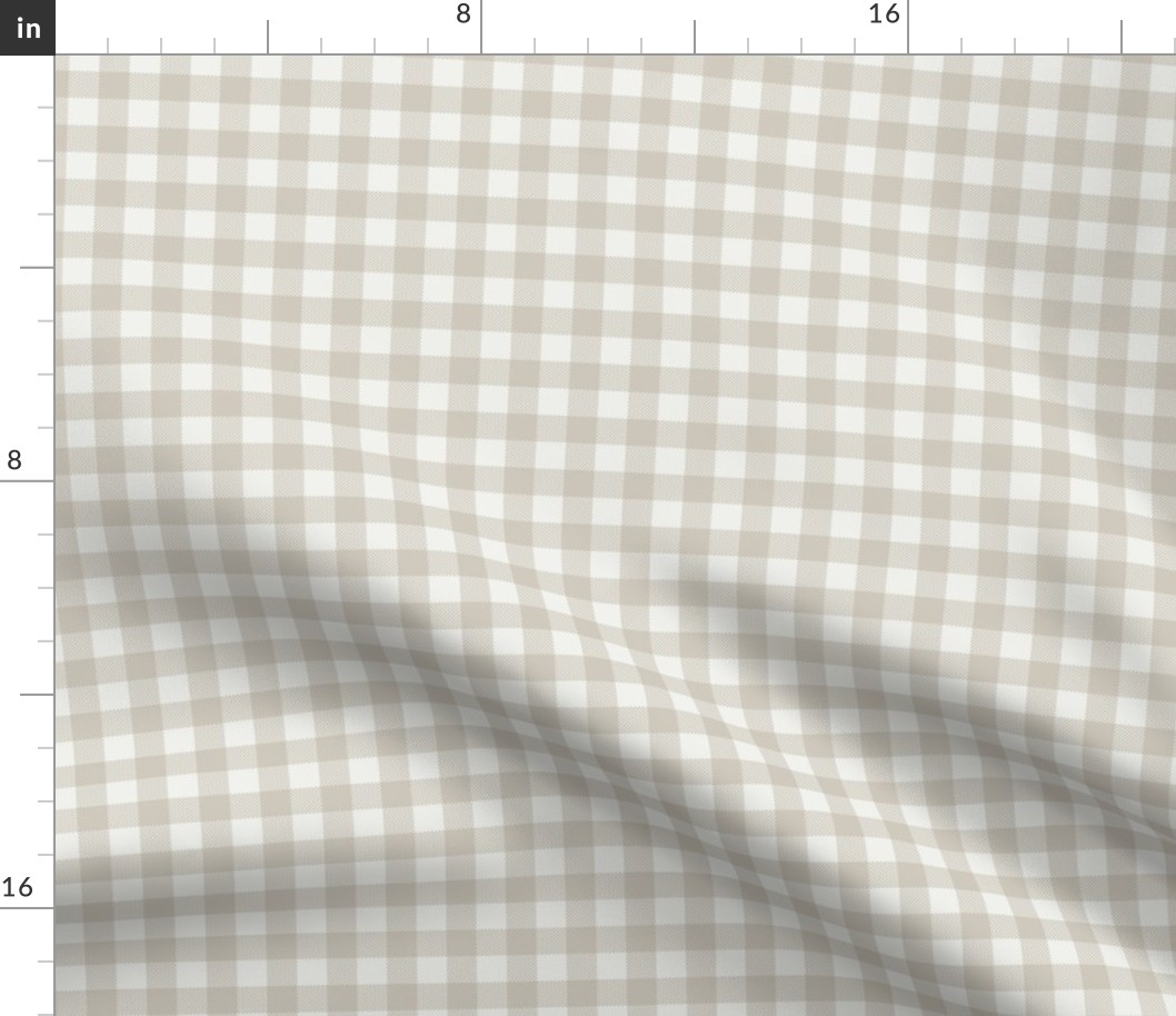 oat check fabric - sfx5304 - 1/2" squares - check fabric, neutral plaid, plaid fabric, buffalo plaid 