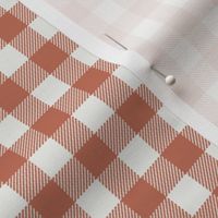apricot check fabric - sfx1436 - 1/2" squares - check fabric, neutral plaid, plaid fabric, buffalo plaid 