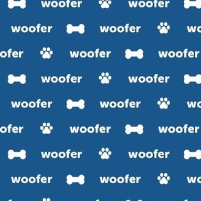 Woof puppy, dog collar fashion woofer, blue