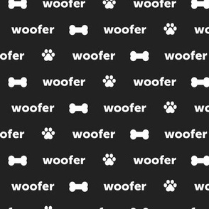 Woof puppy, dog collar fashion woofer, black