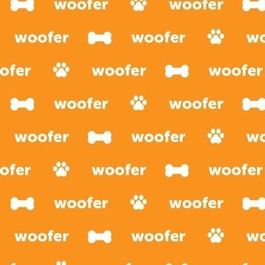 Woof puppy, dog collar fashion woofer, orange