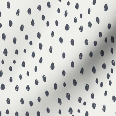 night dots on snow fabric - sfx3919 - dots, nursery, baby, muted, earthy, earth tones, simple, minimal, gender neutral fabric