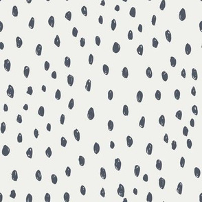 night dots on snow fabric - sfx3919 - dots, nursery, baby, muted, earthy, earth tones, simple, minimal, gender neutral fabric