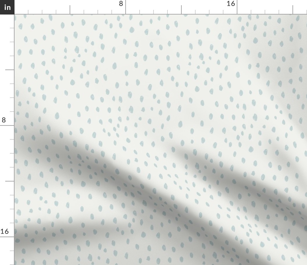 mist dots on snow fabric - sfx4405 - dots, nursery, baby, muted, earthy, earth tones, simple, minimal, gender neutral fabric