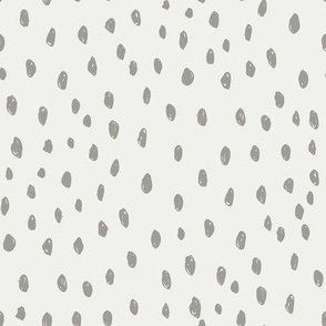 fog dots on snow fabric - sfx5803 - dots, nursery, baby, muted, earthy, earth tones, simple, minimal, gender neutral fabric