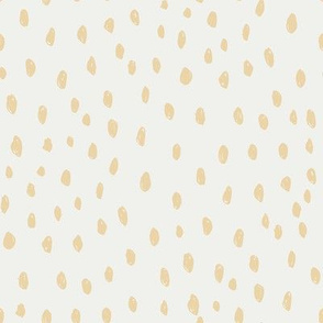 chamomile dots on snow fabric - sfx0916 - dots, nursery, baby, muted, earthy, earth tones, simple, minimal, gender neutral fabric