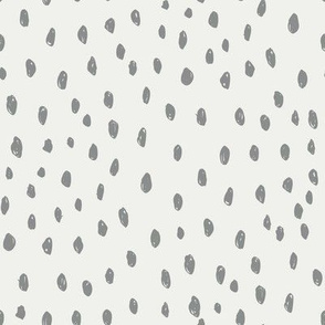 dove dots on snow fabric - sfx1501 - dots, nursery, baby, muted, earthy, earth tones, simple, minimal, gender neutral fabric