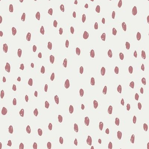 clover dots on snow fabric - sfx1718 - dots, nursery, baby, muted, earthy, earth tones, simple, minimal, gender neutral fabric