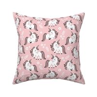 baby unicorns - light pink, large