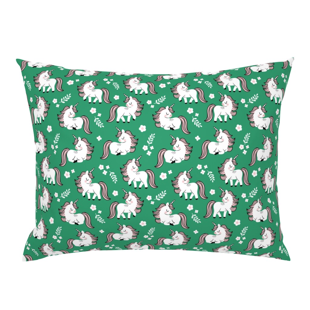 baby unicorns - green, large