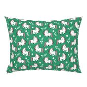 baby unicorns - green, large