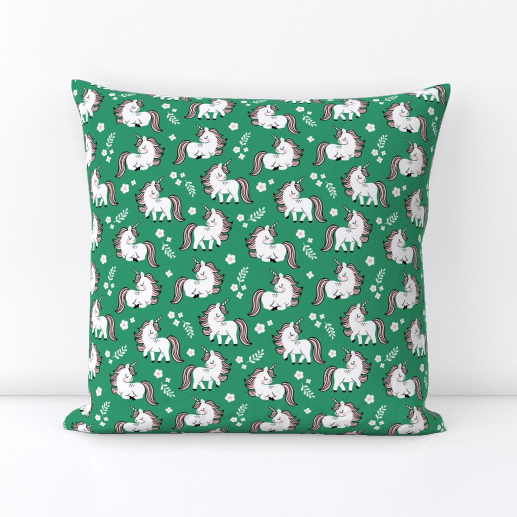 baby unicorns - green, small